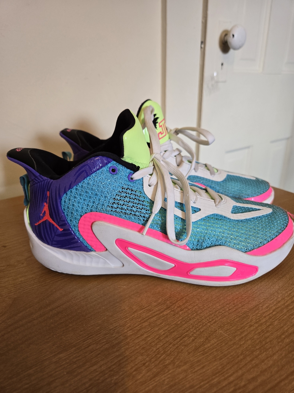 Jordan Kids' Teal + Pink Athletic Sneakers